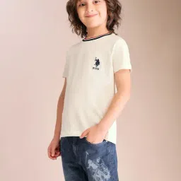U.S. Polo Assn. Boys White Cotton Logo T-Shirts-picture-47