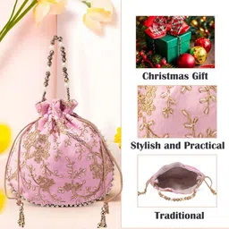 Kuber Industries Set Of 2 Embroidered Potli Clutch image 4