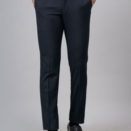 JADE BLUE Men Slim Fit Mid-Rise Trousers-picture-48