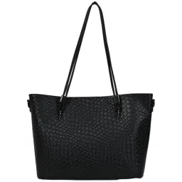 Kazo Black Textured Handbag-image-49