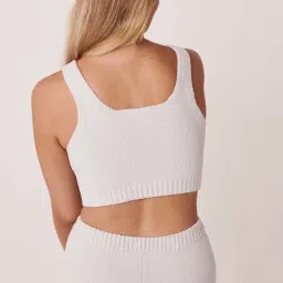 La Vie En Rose Grey Scoop Neck Cropped Camisole image 2