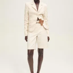 MANGO Notched Lapel Collar Linen-Blend Blazers-image-28