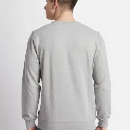 Beverly Hills Polo Club Grey Melange Regular Fit Pure Cotton Sweatshirt image 2