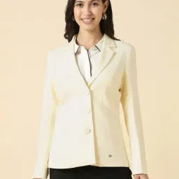 Allen Solly Beige Regular Fit Blazer-picture-21