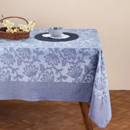 fabindia home Fabindia Indigo Cotton 120 TC 120 GSM Inaya Table Cover - Set of 8 image 2