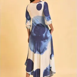 W Blue Printed Maxi Dress image 2