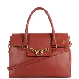 Baggit Red Solid Medium Handbag-picture-15