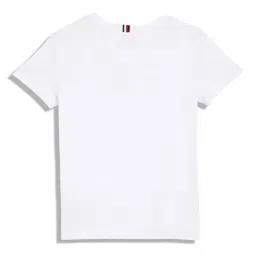 Tommy Hilfiger Kids White Applique Regular Fit T-Shirt image 2