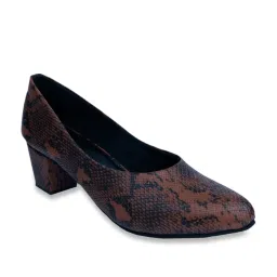 NR by Nidhi Rathi Women's Tan Casual Pumps image 2