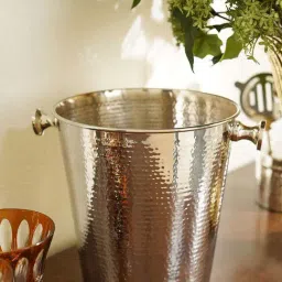 Pure Home and Living Silver Stainless Steel Hammered Wine Bucket-picture-23