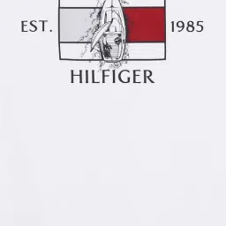 Tommy Hilfiger Kids White Applique Regular Fit T-Shirt image 4