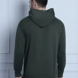 Vimal Jonney Black & Olive Regular Fit Printed Hooded Sweatshirt - Pack of 2 image 2