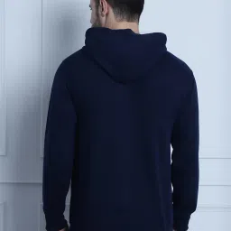 Vimal Jonney Navy & Olive Regular Fit Printed Hooded Sweatshirt - Pack of 2 image 2