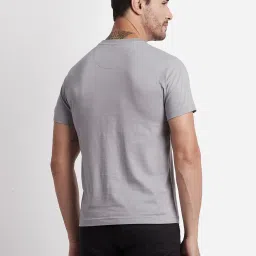 Beverly Hills Polo Club Slate Grey Regular Fit Pure Cotton Crew T-Shirt image 2