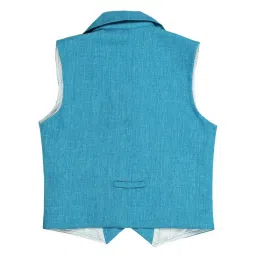 AJ Dezines Kids Blue Regular Fit Waistcoat image 2