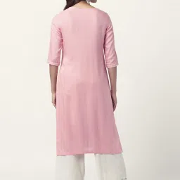 Rangmanch by Pantaloons Pink Embroidered A Line Kurta image 2