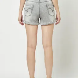 Crimsoune Club Light Grey Blended Slim Fit Shorts image 2