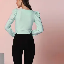 SELVIA Blue Regular Fit Top image 2