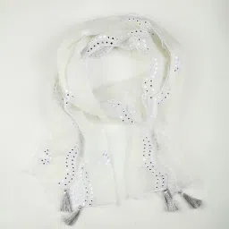 Mustard White Printed Dupatta image 2