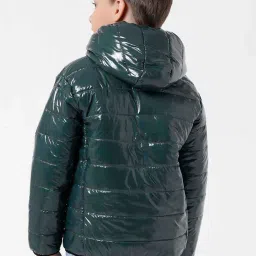 Kate & Oscar Kids Green Regular Fit Full Sleeves Jacket image 2