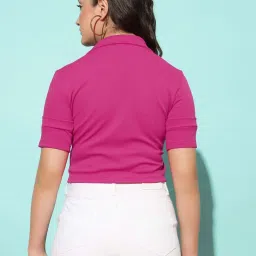 SELVIA Pink Regular Fit Top image 2