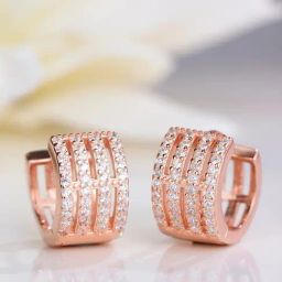 Zavya Elegant Rose Gold Plated 925 Sterling Silver Earrings-picture-41