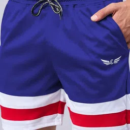 CHROME & CORAL Men Pack Of 2 Striped Technology Shorts image 2