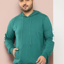 Sztori Men Plus Size Colourblocked Hooded Sweatshirt-picture-43