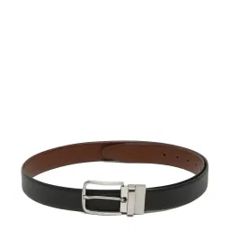 Teakwood Leathers Black Leather Reversible Belt for Men image 2