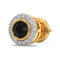 Candere by Kalyan Jewellers 14k Yellow Gold Diamond Single Ear Stud Earring for Men image 2