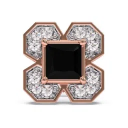 Candere by Kalyan Jewellers 18k Gold Diamond Single Ear Stud Earring Black Onyx Collection for Men image 2