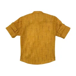 Cavio Kids Yellow Cotton Printed Full Sleeves Shirt image 2