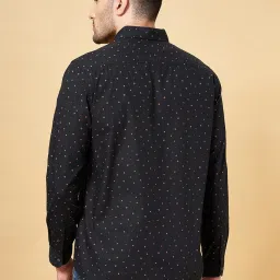 YU by Pantaloons Charcoal Cotton Slim Fit Printed Shirt image 2