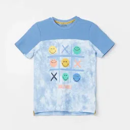 Fame Forever by Lifestyle Kids Blue Cotton Printed T-Shirt-picture-16