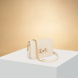 Forever Glam By Pantaloons Taupe  Medium Cross Body Bag-image-35