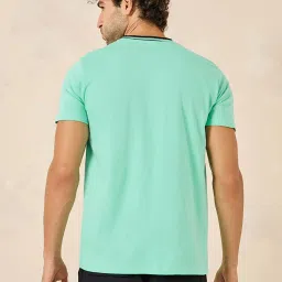 Styli Mint Green Regular Fit Printed Cotton Crew T-Shirt image 2