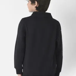 Crimsoune Club Kids Navy Chequered Full Sleeves Sweatshirt image 2