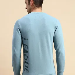 showoffff SHOWOFF Blue Slim Fit Printed Sweatshirt image 2
