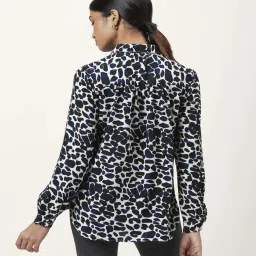 Annabelle by Pantaloons Navy Printed Shirt image 2