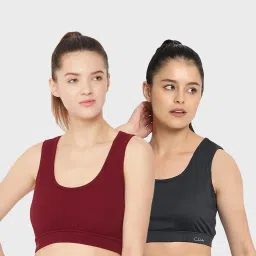 Clovia Multicolor Sports Bra (Pack of 2) image 1