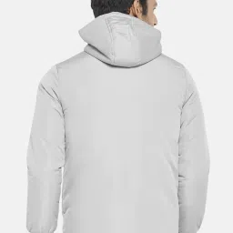 People by Pantaloons Grey Regular Fit Hooded Jacket image 2