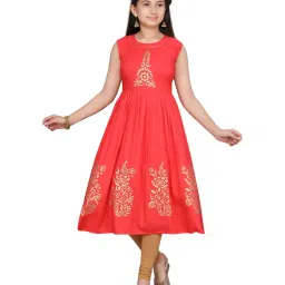 Aarika Kids Gajri Cotton Printed Kurti & Leggings image 1