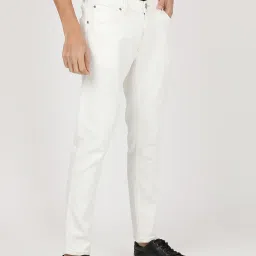 Lee White Cotton Skinny Fit Jeans image 4