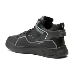 Asian Men's Black Ankle High Sneakers image 5