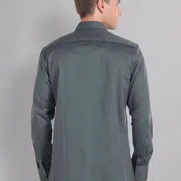 AD by Arvind Grey Regular Fit Textured Shirt image 2