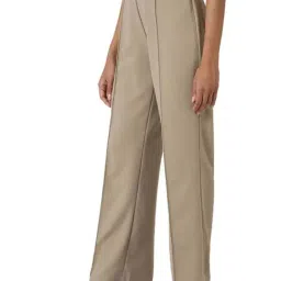 Van Heusen Khaki Plain Trousers image 3