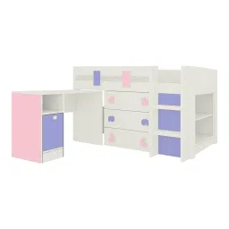 adona Sonoma Engineered Wood Drawer Storage Bed in pink Colour image 2