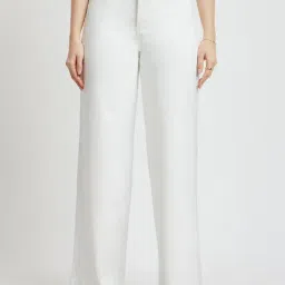 Fablestreet White Cotton High Rise Jeans-image-61