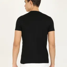 Wrangler Jet Black Cotton Regular Fit Printed T-Shirt image 2