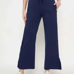 MADAME M Secret Blue Plain Track Pant-image-13